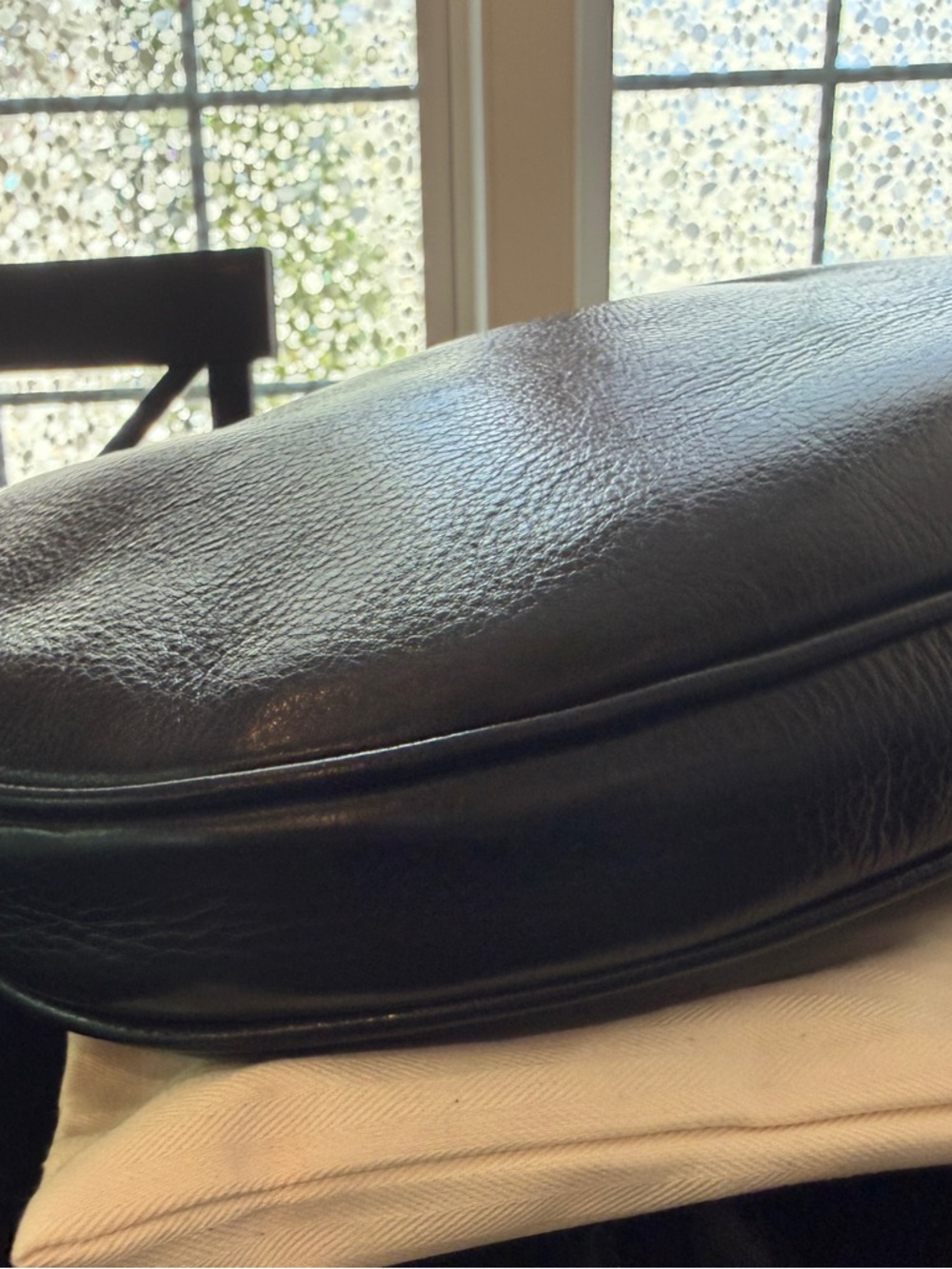 Mulberry Hackney Shoulder Bag Black High Shine Leather Silver Hardware w Insert - Picture 6 of 16